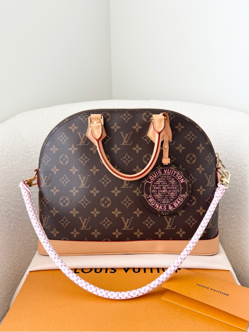❌SOLD❌Louis Vuitton 2026 Alma MM Soft “Paris À Vélo” Collection - Monogram Blue